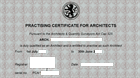 Architect's practising certificate